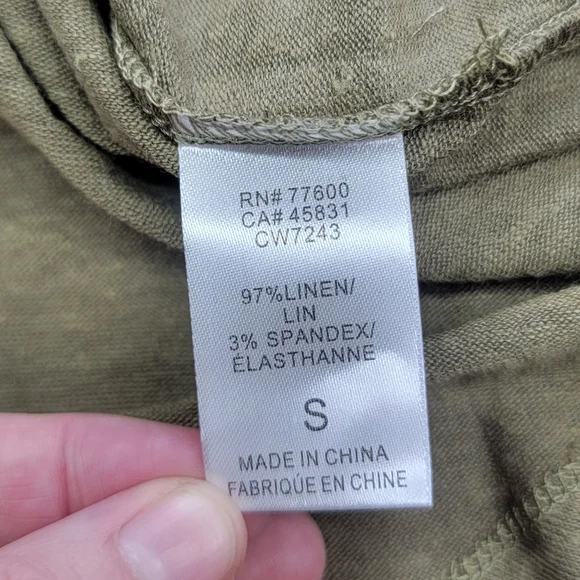 Chaser NWT Sage Green Linen Low Back Tank Top - Picture 5 of 9